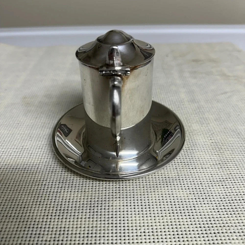 Wallace Silverplated Syrup Pitcher Small With Underplate Vintage